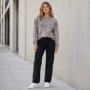 LOOMSTATE Chipotle Sweatshirt Tie Dye Organic Women S Grey Streetwear Extra